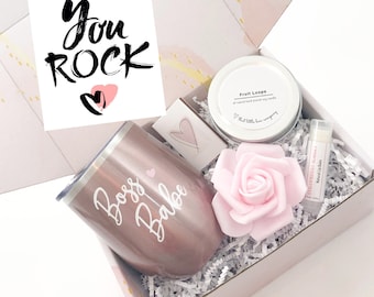 Boss Babe Gift Box, Boss Lady, Girl Boss gift, You Rock Gift, Boss Gift, Promotion Gift, Congrats Gift, Gift For Her, Personalized Gift Box