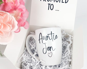 Promoted to Aunt Gift,Promoted to Mug Set, Pregnancy Announcement, Mom to be, Promoted to Grandma,Pregnancy Announcement,Promoted to Grandpa