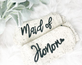 Maid of Honor Socks, Bridal Party Socks, Bridesmaid Proposal Gift, Grip Socks, Bridesmaid Sock, Wedding Party Socks, Bride Socks
