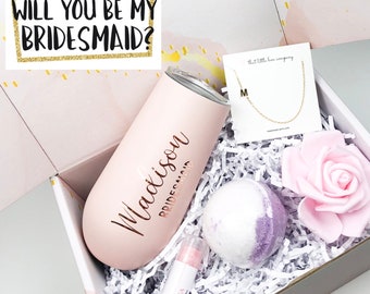 Will You Be My Bridesmaid, Bridesmaid Gift Box, Maid of Honor Gift, Matron of Honor Box, Wedding Gift, Personalized Bridesmaid Gift