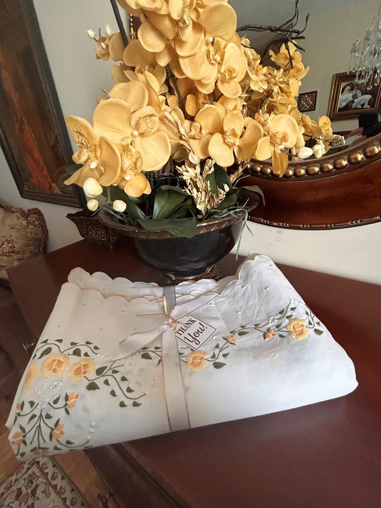 Vintage easter tablecloth embroidered german - Etsy 日本