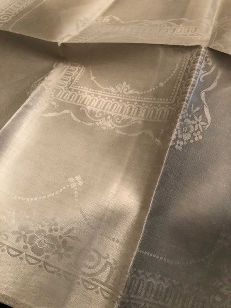 12 Magnificent Antique Irish Linen Double Damask Napkins With Etsy