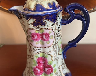 Antique Nippon Chocolate Pot c1891-1910. Excellent condition.