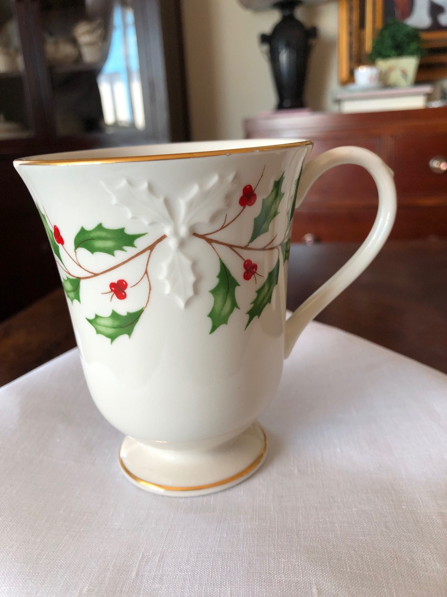 Lenox HOLIDAY Muster Weihnachtstasse in NEUwertigem Zustand. Etsy