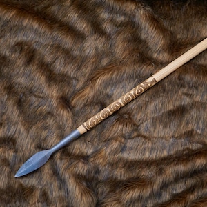 Viking Javelin &quot;Freya&quot; Pattern Celtic Throwing Spear Reenactment Historical Collectible