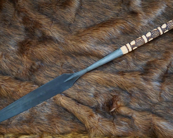 Viking Long Hewing Spear With thor Pattern Celtic Etsy
