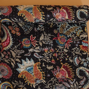 New Cotton Hand Stitched Quilt Kantha Throw Indian quilted bedding bedspread Bohemian Quilt Comforter Gifts Quilt