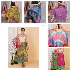 Wholesale lots Indian Skirts Silk Skirts Vintage Handmade Wrap Skirts Boho Hippie Skirts Women Skirts Maxi Skirts Long Skirts Summer Skirts