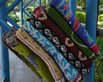 Kantha Throw Blankets & Quilts - Assorted Colors