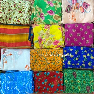 Wholesale lots Vintage Sari Recycled Sari Silk Indian Sari Women Sari Vintage Sari Fabric Used Sari Used Saree Sari silk fabric Fabric
