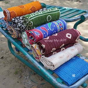Wholesale Lot Of Indian Vintage Kantha Quilts, Bohemian Kantha Blankets, Hippie Cotton Throws