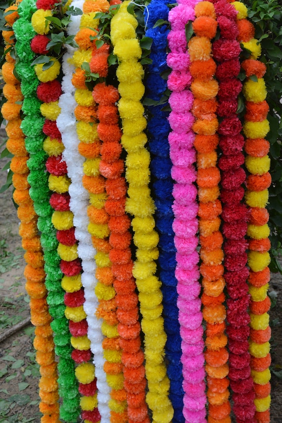 5 PC Marigold garland for day of the dead, Dia de Los Muertos altar. Day of the dead decor US SELLER