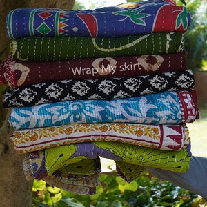 Wholesale Lot Of Indian Vintage Kantha Quilt Handmade Throw Reversible Blanket Bedspread Cotton Fabric Vintage quilts