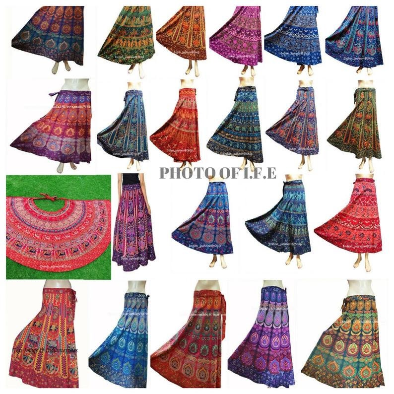 Wholesale Lots Indian Skirts Printed Skirts Cotton Skirts Boho Etsy
