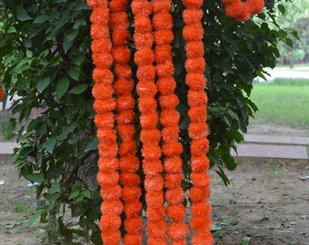 Lot Of Artificial Marigold Flower Garlands Vine Wedding Indian Event Decoration Artificial Flower Strings Mehndi Decorations