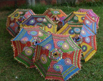 Wholesale Lot Indian Wedding Umbrella Handmade Umbrella Decorations Parasols Cotton Umbrellas