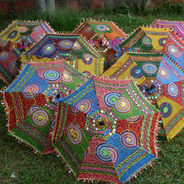 Wholesale Lot Indian Wedding Umbrella Handmade Umbrella Decorations Parasols Cotton Umbrellas