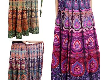 Cotton Maxi Skirt, Boho Skirt, Cotton Wrap Skirts for women, Wrap Skirt, Indian Bohemian Handmade skirt, Summer Printed floral Beach Skirt,