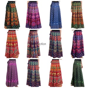 Indian Cotton Skirt Women Skirt Cotton Skirt Boho Skirt Summer Skirt Hippie Skirt Handmade Wrap Skirt Maxi Skirt Bohemian Skirt Long Skirt