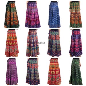 Saia de algodão indiana saia feminina saia de algodão boho saia de verão saia hippie artesanal envoltório saia maxi saia boêmia saia longa