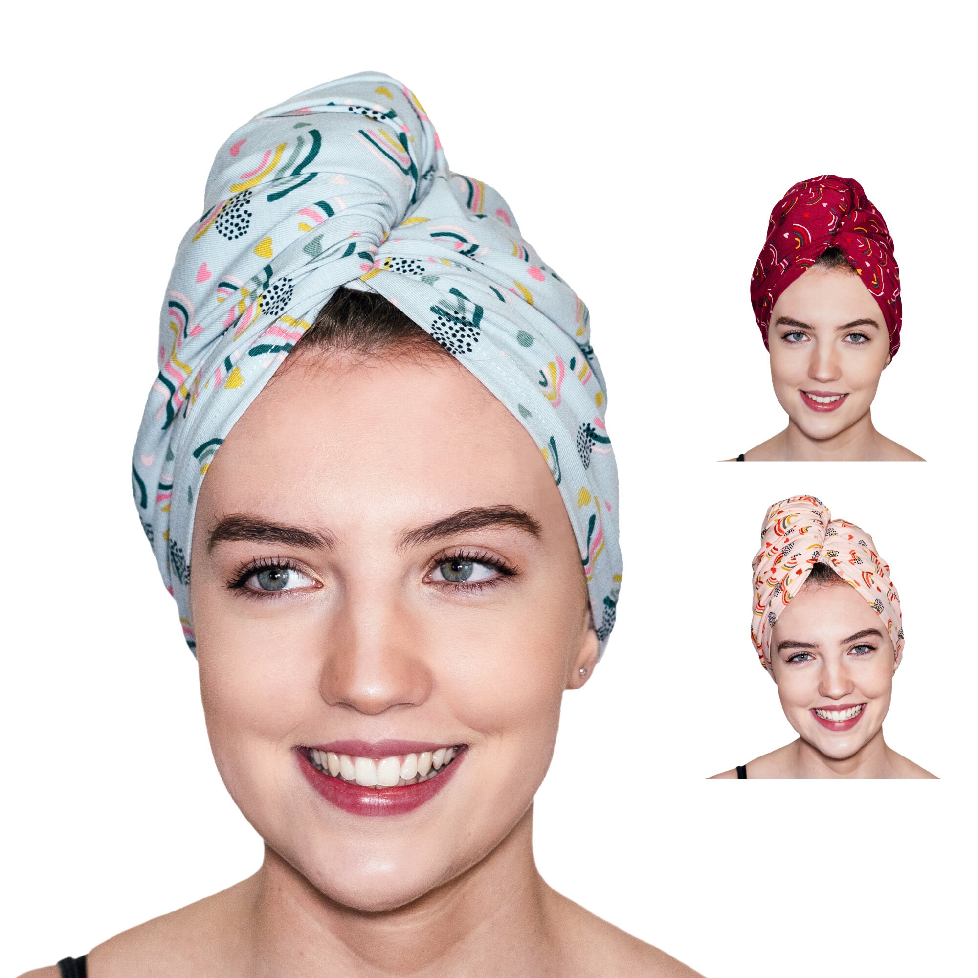 TShirt Hair Towel Organic Jersey Cotton Quick Dry Plopping Etsy