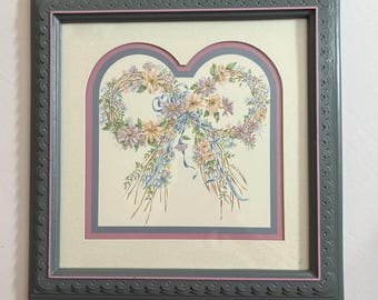 1980&#39;s Homco Wall Picture, Vintage Wall Decor, Home Interiors and Gifts