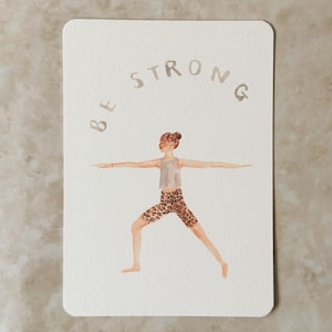 Yoga Karte | Postkarte Yoga | Yin Yoga Meditation Yoga Geschenk für Yogis Achtsamkeitskarte Aquarell