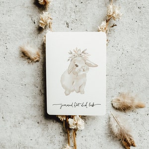 Osterkarte Jemand hat dich lieb | Hase Ostern | Postkarte Ostern A6 Geschenk Mama Oma Papa Oster Dekoration Ostergrüße