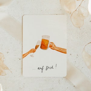 Karte Vatertag Auf Dich | A6 | Geburtstagskarte Mann | Geschenk Papa Vatertag | Papa Tochter | Aquarell