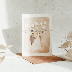 Karte zur Hochzeit im Boho Stil Klappkarte A6 Glückwünsche an das