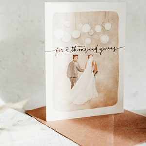 Karte zur Hochzeit im Boho Stil Klappkarte A6 Glückwünsche an das