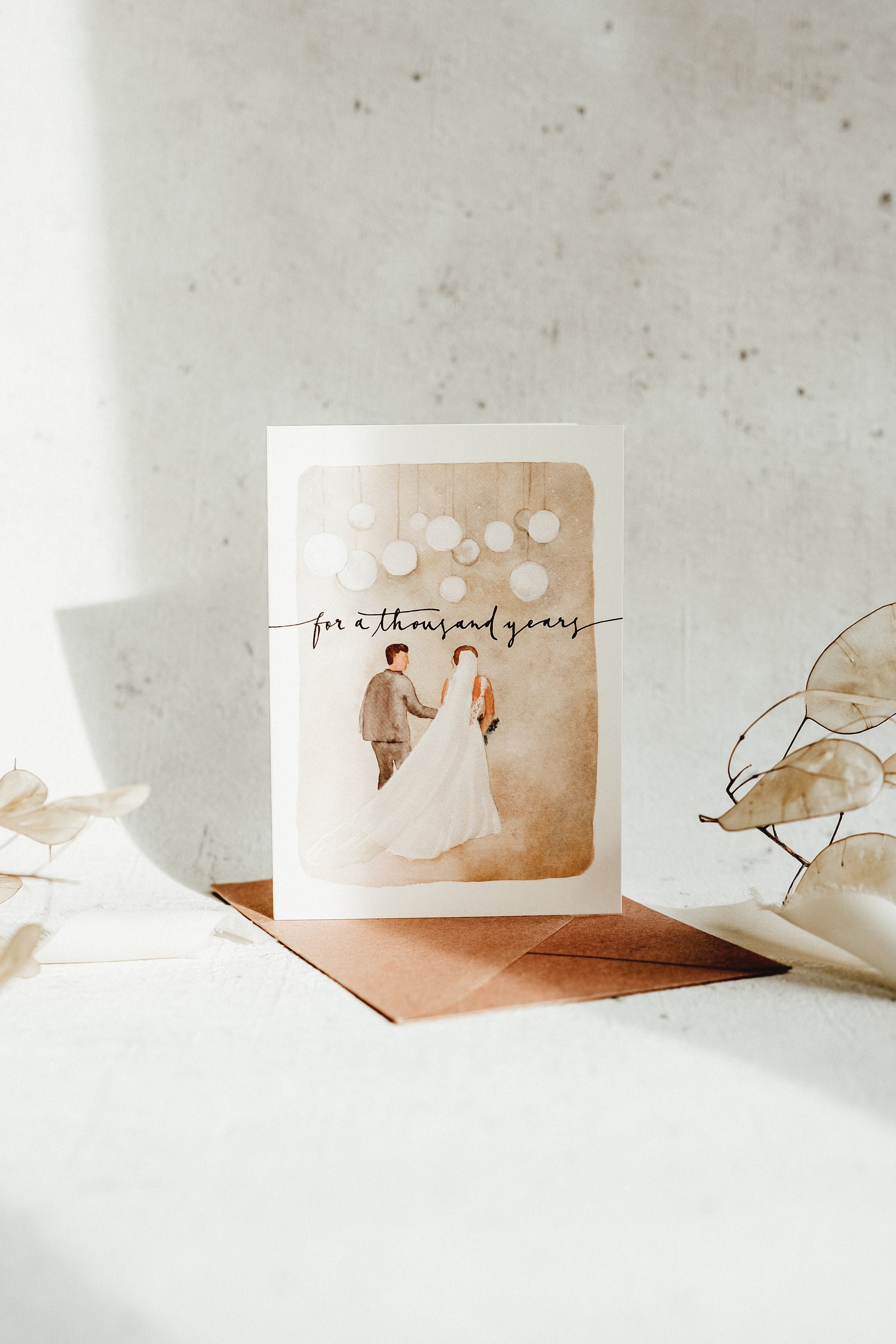 Karte zur Hochzeit im Boho Stil Klappkarte A6 Glückwünsche Etsy.de