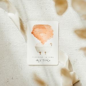 Selfcare Karte | Wellness Geschenk Postkarte Yoga A6 | Yoga Meditation Yoga Geschenk Dekoration Buddha Achtsamkeitskarte Aquarell