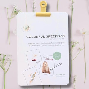 Ausmalkarten Grußkarten Erwachsene I Aquarell Malvorlagen I Postkarten selbstgestalten I Buntstifte I Malen lernen Kreative Auszeit
