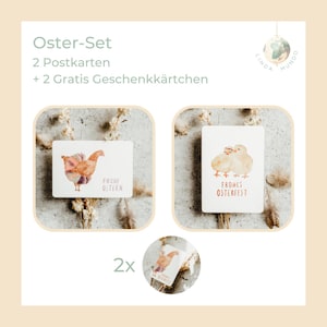 Osterkarten Set Pastell | Osterküken Oster Huhn | Postkarte Ostern A6 Geschenk Mama Oma Papa Oster Dekoration Ostergrüße Frühlingsdekoration