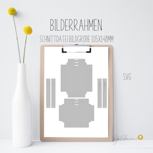 SVG plotter file picture frame 105 x 148 mm with hanger