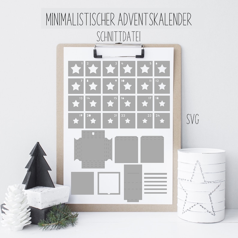 SVG Plotter File "minimalist Advent Calendar" - Etsy