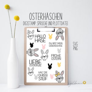 Plotter file &quot;Easter Bunnies&quot;, DigiStamp, DigiPapier, SVG