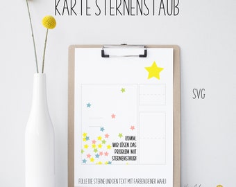 SVG Plotterdatei "Karte Sternenstaub"