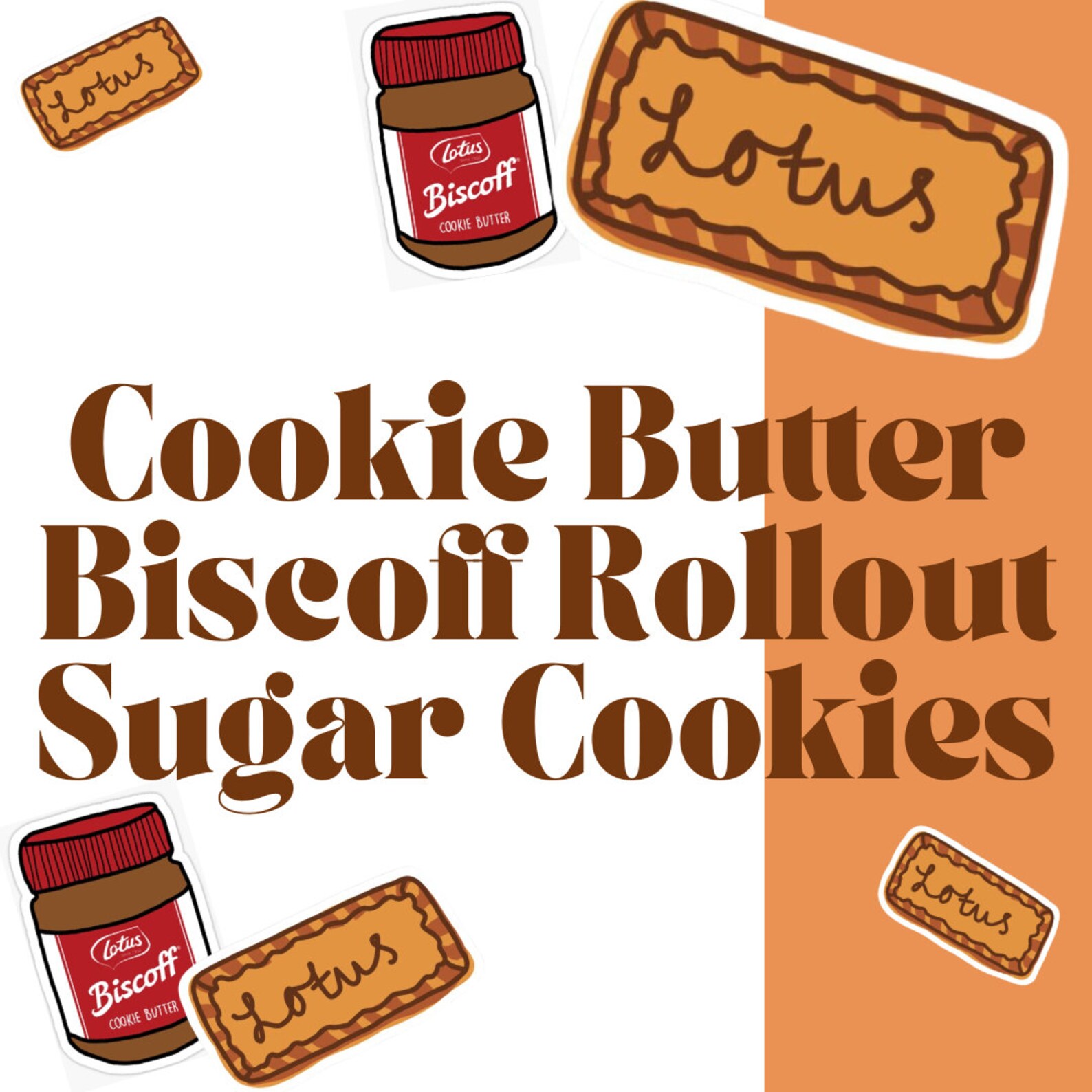 Cookie Butter Biscoff Rollout Sugar Cookie Recipe Etsy