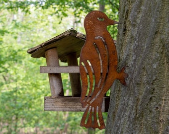 Rusty Metal Bird - Metal Garden Decoration - Rusty Garden Figure for Outdoor Use - Easter