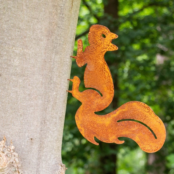 Écureuil comme décoration de jardin - cadeau - patine - Pâques - décoration de jardin - idée cadeau HUI et ELLE