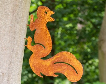 Rusty Metal Squirrel - Garden Ornament - Rusty Decoration for Garden & Terrace - Easter Gift