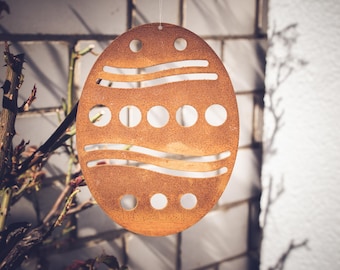 Egg as a garden decoration - patina - garden art - garden decoration - gift