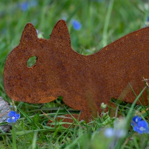 Eichhörnchen als Gartendeko Geschenk Edelrost Muttertag Gartenschmuck Geschenk Idee ER und SIE Bild 5