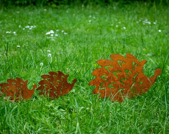 Erizo como decoración de jardín - pátina - arte de jardín - Día de la Madre - idea de regalo ÉL y ELLA