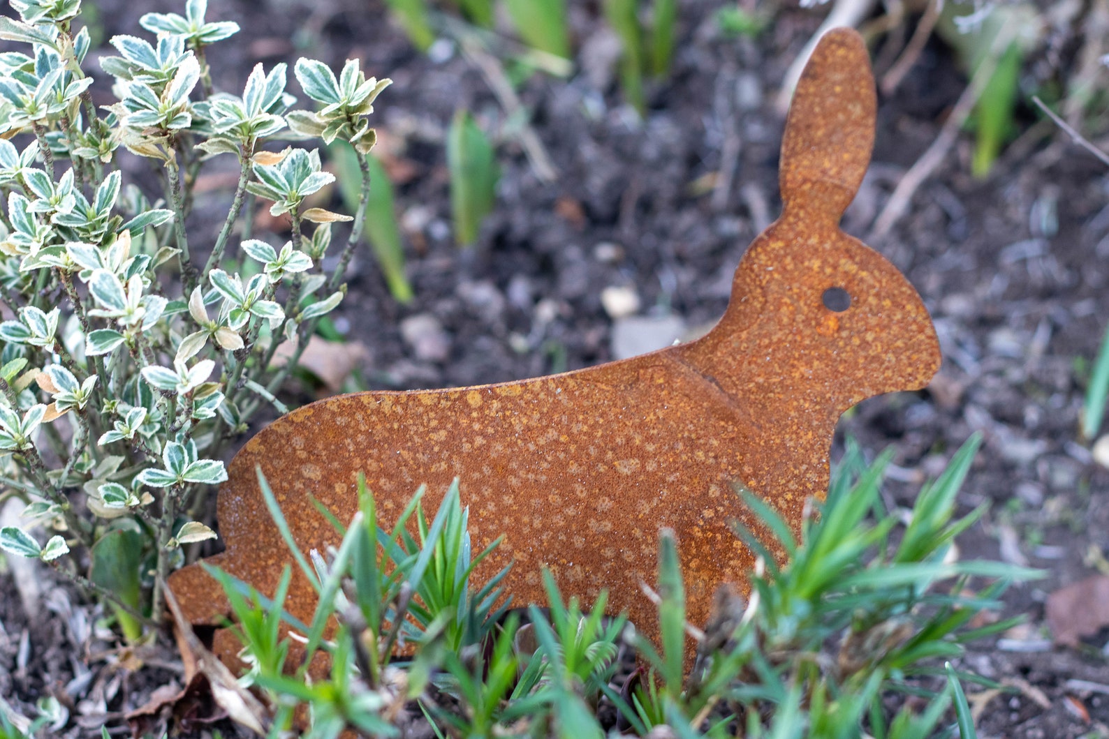 Easter Bunny (medium) as Garden Decoration - Easter - Rusty Metal ...