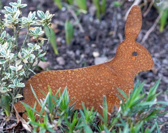 Easter bunny (medium) as garden decoration - Easter - Rusty metal - Garden art - Garden ornament - Gift idea for him and her