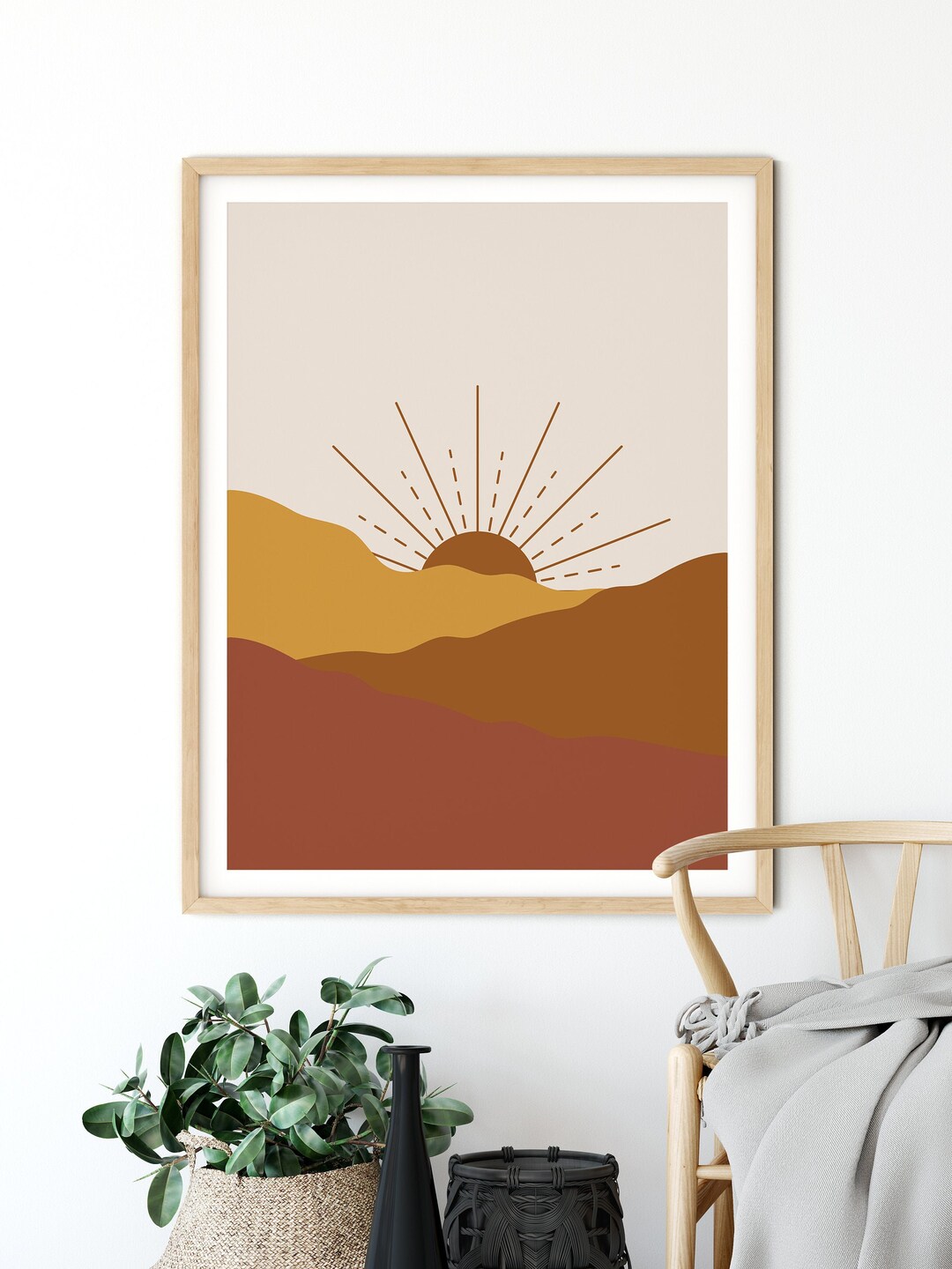 Boho Wall Art Boho Bedroom Boho Art Prints Printable Art Burnt Orange