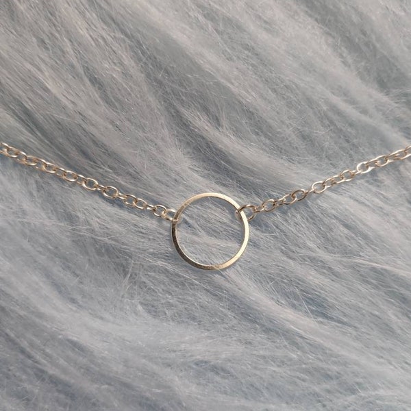 O-Ring necklace / Day collar silver / gold in 4 different sizes